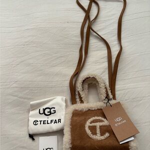 Telfar x UGG Tan Shearling Crossbody Bag